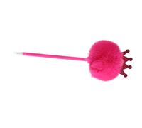 PLCPDM Penna a sfera con pompon pelosi, punta da 0,7 mm, scrittura divertente per donne, per studenti, premio per la calza di Natale, riempitivi per bambini