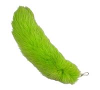 PLCPDM Portachiavi a coda lunga Cosplay Toy Bag Ciondolo a forma di coda animale Custodia per telefono Ornamento chiave Portachiavi Moda Peluche Texture, Verde fluorescente