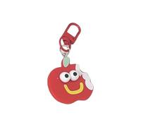 PLCPDM Portachiavi con volto espressivo in stile cartone animato per borse e borse, accessorio robusto portachiavi, frutta rossa per il compleanno del migliore amico, Sorridente, as picture
