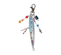 PLCPDM Portachiavi ergonomico a forma di pesce, alla moda, ciondolo a forma di pesce, struttura acrilica, adatto per ragazze, donne, amanti della moda, regalo, Pesce dalla testa rossa, as picture