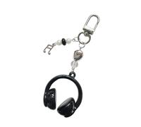 PLCPDM Portachiavi ispirato alla musica, creativo, gradiente, moschettone, clip, materiali in lega acrilica, personalizzabile, Nero , as picture