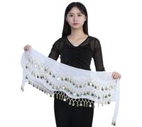 PLCPDM Sciarpa Anca Danza Del Ventre Con Gonna Sciarpa Da Cintura Con Moneta D'oro 72/98 Per Le Donne Gonna Avvolgere Regali Costumi Pancia