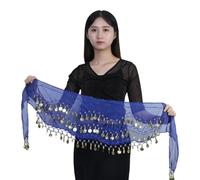 PLCPDM Sciarpa Anca Danza del Ventre con Gonna Sciarpa da Cintura con Moneta d'oro 72/98 per Le Donne Gonna Avvolgere Regali Costumi Pancia