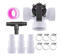 PLCPDM Set completo di valvole di bypass per piscina, 12 pezzi, con fascette stringitubo in acciaio inox, adatte per sistemi di filtrazione, valvole di ricambio complete per piscina