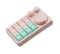 PLCPDM Tastiera USB piccola con 16 tasti tre manopole macro funzioni per una facile installazione non è necessario driver ampio tastiera USB compatibile