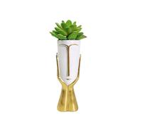 PLCPDM Vaso decorativo da giardino in resina progettato come mano che tiene le mani, ideale per piante grasse decorare lo spazio abitativo semplice contenitore per piante
