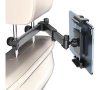 PLDHPRO Supporto per tablet da auto, con poggiatesta, estensibile, compatibile con dispositivi da 5,5-14,6 pollici, iPad Pro/Air/Mini, Switch, iPhone