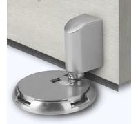 Pleasant Door Stop Stopper - Heavy Duty Door Wedge Stopper, Punch-Free, Non-magnetic, Windproof, And Automatic Door Stopper, Silent & Secure Mechanical Stopper for Home Office Doors (Sliver)