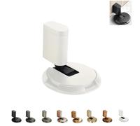 Pleasantk Door Wedge, Magnetic Door Stopper Wedge, Punch Free Invisible, Windproof & Silent Secure Adjustable Height for 0.39-0.79 in Doors Seams (white)