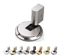 Pleasantk Door Wedge Stopper, 2025 New Door Wedge Stopper, Statisticsing Door Stopper Wedge with Adjustable Height, No-Drill Installation (Silver)