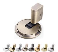 Pleasantk Door Wedge Stopper, 2025 New Door Wedge Stopper, Statisticsing Door Stopper Wedge with Adjustable Height, No-Drill Installation (Brass)