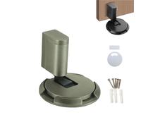 Pleasantk Door Wedge Stopper,2025 New Magnetic Windproof Door Stopper Wedge,Punch-Free Mechanical Silent Floor Door Stop,Adjustable Height,with Tape & Screws,for Home Office Doors (green)