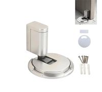 Pleasantk Door Wedge Stopper,2025 New Magnetic Windproof Door Stopper Wedge,Punch-Free Mechanical Silent Floor Door Stop,Adjustable Height,with Tape & Screws,for Home Office Doors (silvery)