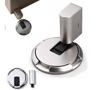 Pleasantk Door Wedge Stopper, Adjustable Magnetic Silent Door Stopper Wedge, No-Drill Installation, Windproof, Silent & Secure Mechanical Doors Stoppers (Silver,4Pcs)