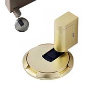 Pleasantk Door Wedge Stopper, Adjustable Magnetic Silent Door Stopper Wedge, No-Drill Installation, Windproof, Silent & Secure Mechanical Doors Stoppers (Golden*B,2Pcs)