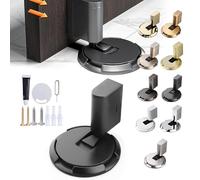Pleasantk Door Wedge Stopper, Door Stopper Alarm Wedge, Door Stopper Wedges, Mechanical Door Stopper No-Drill Installation Windproof & Silent Secure Adjustable Height (Black)