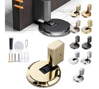 Pleasantk Door Wedge Stopper, Door Stopper Alarm Wedge, Door Stopper Wedges, Mechanical Door Stopper No-Drill Installation Windproof & Silent Secure Adjustable Height (Gold)