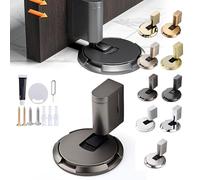 Pleasantk Door Wedge Stopper, Door Stopper Alarm Wedge, Door Stopper Wedges, Mechanical Door Stopper No-Drill Installation Windproof & Silent Secure Adjustable Height (Gray)