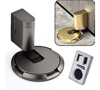 Pleasantk Door Wedge Stopper, Punch Free Invisible Door Stopper, Mechanical Door Stopper with Adjustable Height, Silent & Windproof Mechanical Floor Doorstoppers for Home Office (A)