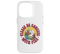 Please Be Careful With Fire Smokey Bear Vintage Sketch Custodia per iPhone 14 Pro