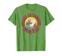 Please Be Careful with Fire Smokey Bear Vintage Sketch Maglietta