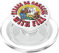 Please Be Careful With Fire Smokey Bear Vintage Sketch PopSockets PopGrip per MagSafe