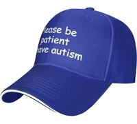 Please Be Patient I Have Autism Donna Uomo Cappellino da Baseball Anti-Sole Snapback cap Morbido Berretto da Baseball per Sport Tennis All'Aperto