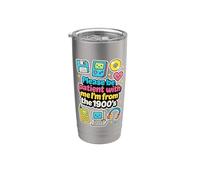 Please Be Patient With Me 1900s Retro 90s Boomer Mamma Donne Bicchiere termico in acciaio inox doppia parete
