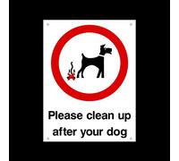 Please Clean Up After your Dog targa in plastica con 4 fori - incrostazioni/Dog area/Clean it Up/guardia di sicurezza cani (MISC62)