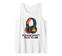 Please Don't Talk To Me Funny Introvert Music Cuffie Canotta