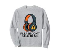 Please Don't Talk To Me Funny Introvert Music Cuffie Felpa