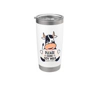 Please Drink Soy Milk A Base Vegetale Latte Vegano Bicchiere termico in acciaio inox doppia parete