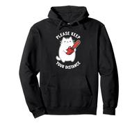 Please Keep Your Distance social tees For Introverts Funny Felpa con Cappuccio