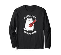 Please Keep Your Distance social tees For Introverts Funny Maglia a Manica