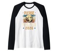 Please Make Plutone A Planet Again 2026 Lettera Messaggio Stile Maglia con Maniche Raglan
