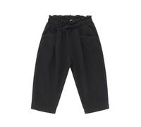 Please pantaloni bambina con coulisse nero 5a