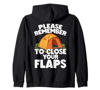 Please Remember To Close Your Flaps Funny Felpa con Cappuccio