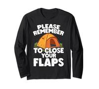 Please Remember To Close Your Flaps Funny Maglia a Manica