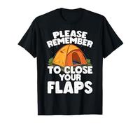 Please Remember To Close Your Flaps Funny Maglietta