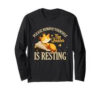 Please remove yourself the queen is resting Maglia a Manica