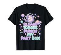 Please Tongue Punch My Fart Box Space Cat Maglietta
