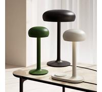 PLEASE WAIT to be SEATED Lampada da tavolo a batteria Emendo, verde, IP44 PLEASE WAIT to be SEATED