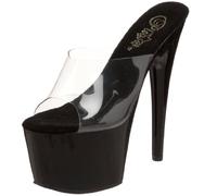 Pleaser Adore-701 Black-Transparent 37