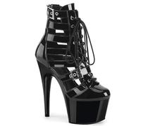 Pleaser Adore-1013MST - Stivaletti da donna, Nero verniciato/Nero, 42 EU