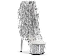 Pleaser Adore-1017srs, Stivali Donna, Argento Clr Slv Rs Slv SRS, 38 EU