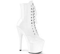 Pleaser ADORE-1020, stivali da donna a mezza gamba, Wht Pat Wht, 39 EU