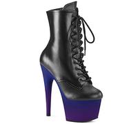 Pleaser ADORE-1020BP Blk Faux Leather/Blue-Purple Ombre UK 4 (EU 37)