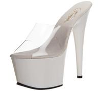Pleaser - ADORE-701, Sabot da Donna, Bianco(Weiß (Clr/Wht)), 37