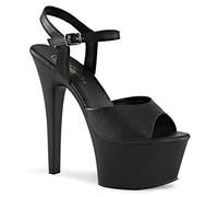 Pleaser Aspire-609, Sandali con Plateau Donna, Nero Blk Ecopelle Nero Nero Opaco, 39 EU