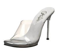 Pleaser Chic01/c/m, Pompe Aperte Donna, Trasparente (Clear), 40 EU